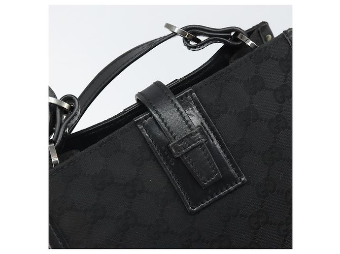 Borsa a Spalla GG Canvas Gucci Nera Argento 110292 Auth ep13049 Nero - vista 17