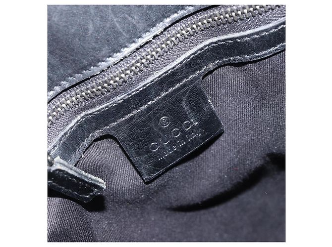 Borsa a Spalla GG Canvas Gucci Nera Argento 110292 Auth ep13049 Nero - vista 18