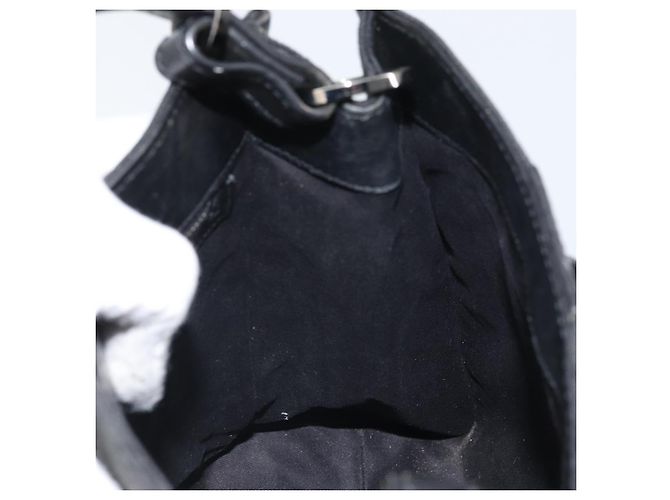 Borsa a Spalla GG Canvas Gucci Nera Argento 110292 Auth ep13049 Nero - vista 19