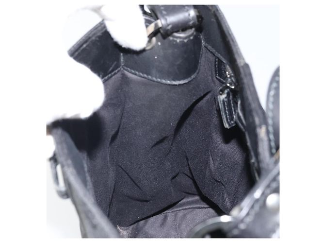 Borsa a Spalla GG Canvas Gucci Nera Argento 110292 Auth ep13049 Nero - vista 20