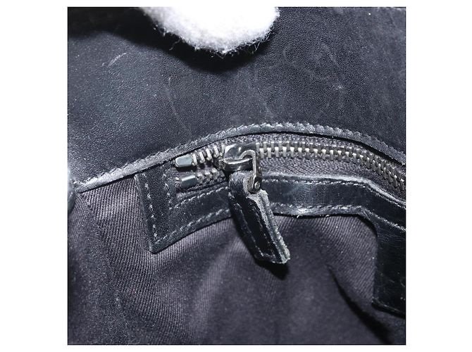 Borsa a Spalla GG Canvas Gucci Nera Argento 110292 Auth ep13049 Nero - vista 21