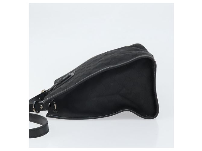 Borsa a Spalla GG Canvas Gucci Nera Argento 110292 Auth ep13049 Nero - vista 4