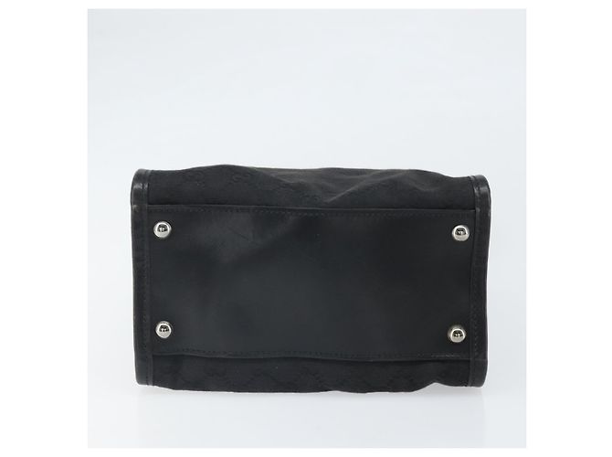 Borsa a Spalla GG Canvas Gucci Nera Argento 110292 Auth ep13049 Nero - vista 5