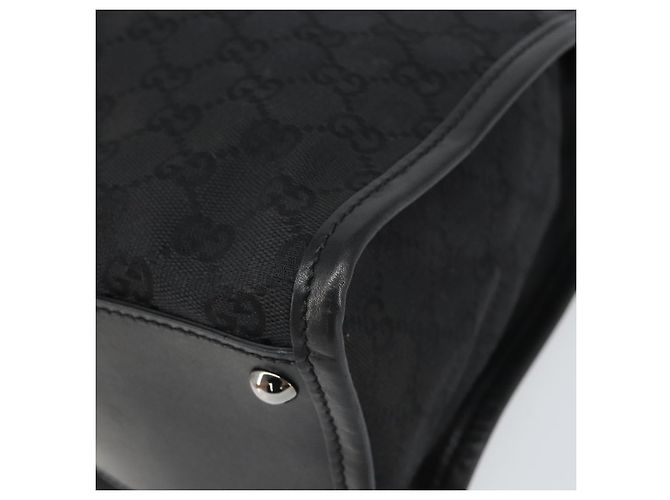 Borsa a Spalla GG Canvas Gucci Nera Argento 110292 Auth ep13049 Nero - vista 9