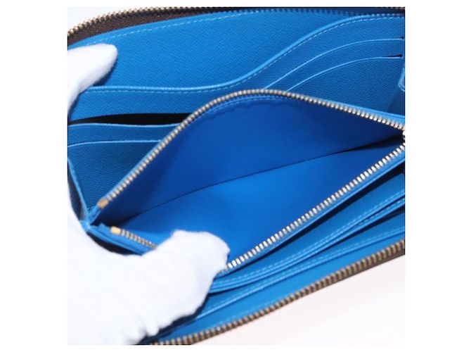 Louis Vuitton Cartera Zippy Monogram Yayoi Kusama Azul M60448 LV Auth 168048SAV - vista 10
