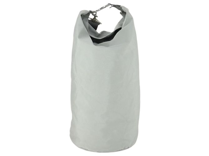 PRADA Borsa a Spalla Sportiva in Tela Grigia Argento Auth 166758 Marrone - vista 13