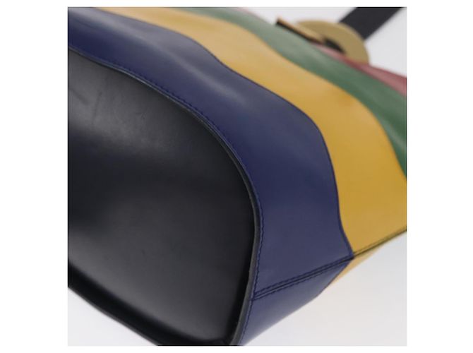 Céline CELINE Circle Schultertasche aus Leder Mehrfarbig Gold Auth 170678 - Ansicht 17