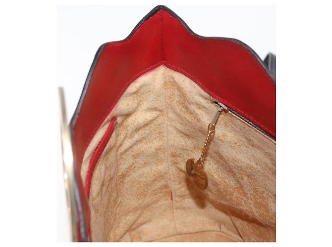 Céline CELINE Circle Schultertasche aus Leder Mehrfarbig Gold Auth 170678 - Ansicht 21
