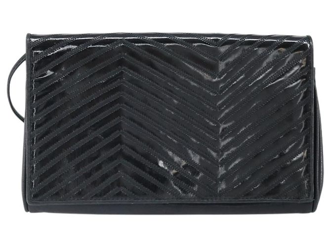 Borsa a Spalla FENDI in Pelle Nera Oro Auth ti3646 Nero D'oro - vista 13