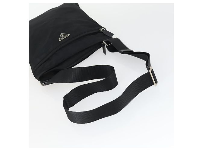 Borsa a Spalla PRADA Nylon Nero Argento Autentica ep12954 - vista 7