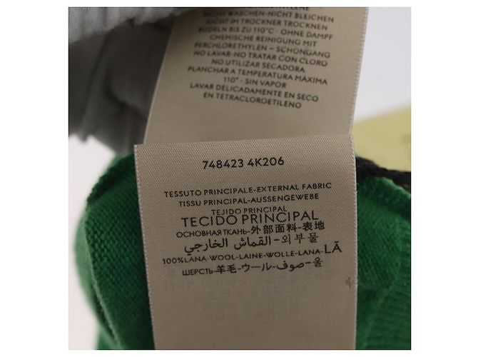 GUCCI GG Canvas Strickstoffe Kappe L Grün 748423 Auth bs33381 - Ansicht 10