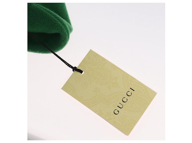 GUCCI GG Canvas Strickstoffe Kappe L Grün 748423 Auth bs33381 - Ansicht 11