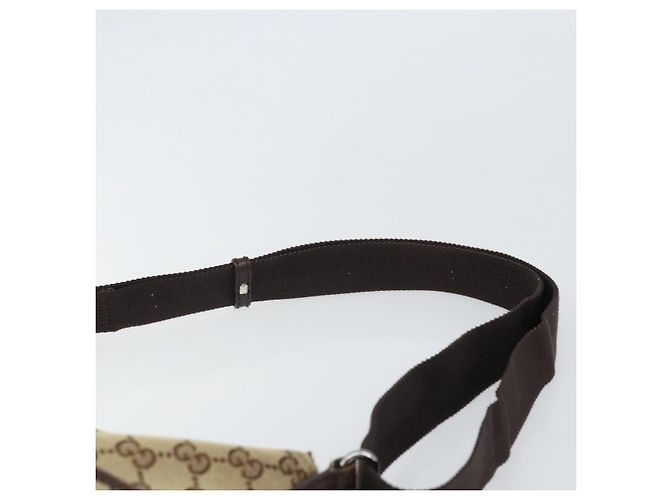 Borsa a Spalla GG Canvas Gucci Beige Argento 145857 Auth 169859 - vista 14