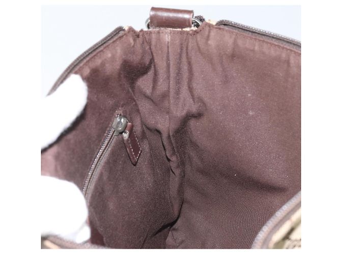 Borsa a Spalla GG Canvas Gucci Beige Argento 145857 Auth 169859 - vista 19