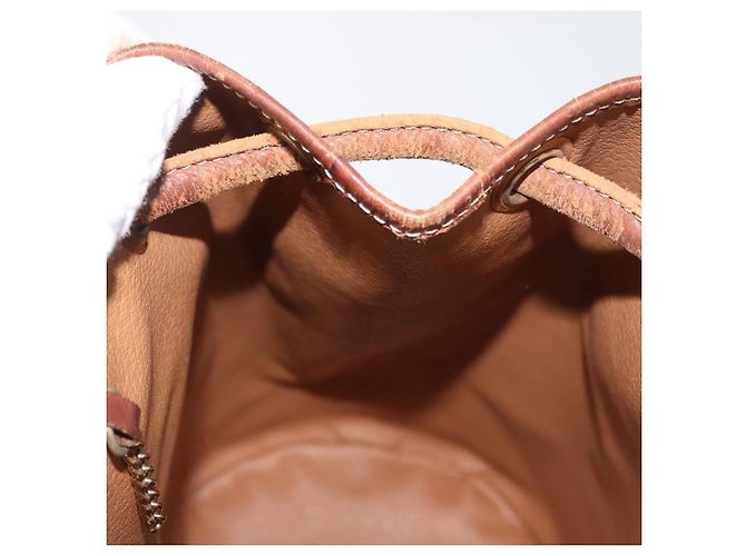Céline Borsa a Spalla in Tela Macadam CELINE in Pelle PVC Marrone Oro Auth 171835 D'oro - vista 18