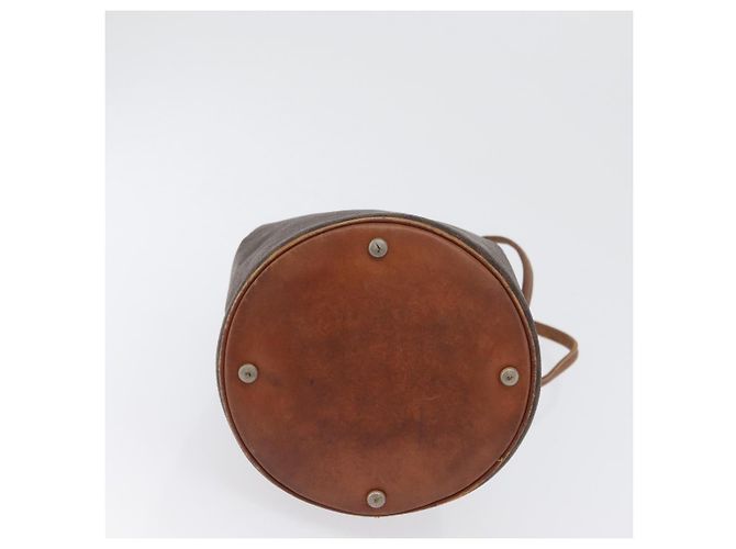 Céline Borsa a Spalla in Tela Macadam CELINE in Pelle PVC Marrone Oro Auth 171835 D'oro - vista 5