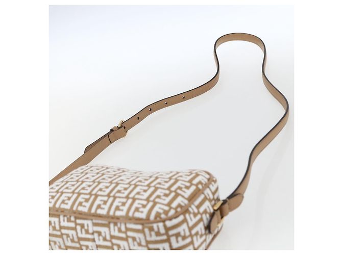 Borsa a Spalla in Tela Zucchino FENDI Beige Oro Auth 149921SM - vista 8