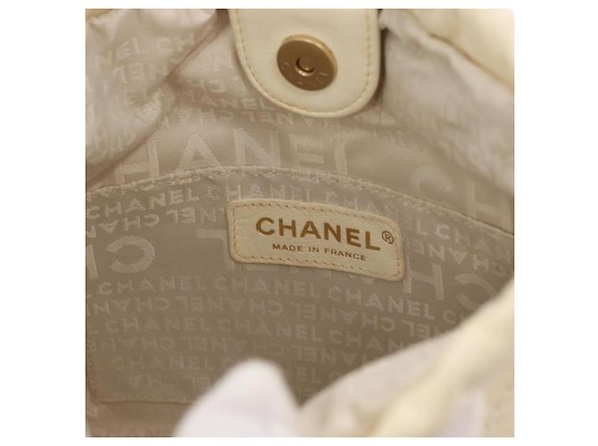CHANEL Borsa a Spalla in Pelle Wild Stitch con Catena Avorio Oro CC Auth 169894 D'oro Crudo - vista 10