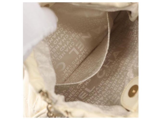 CHANEL Borsa a Spalla in Pelle Wild Stitch con Catena Avorio Oro CC Auth 169894 D'oro Crudo - vista 22