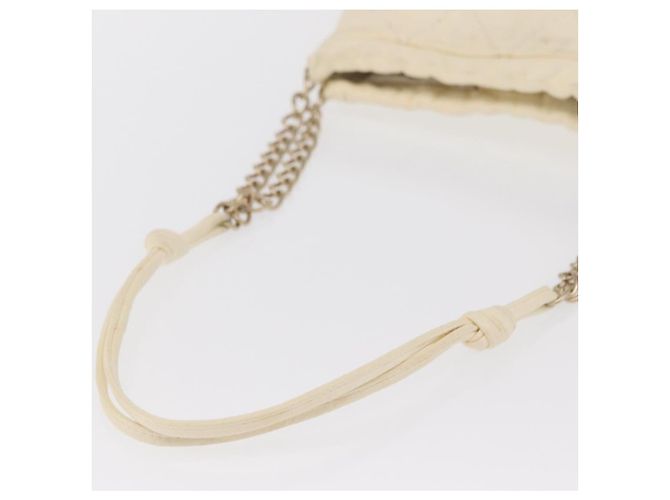 CHANEL Borsa a Spalla in Pelle Wild Stitch con Catena Avorio Oro CC Auth 169894 D'oro Crudo - vista 7