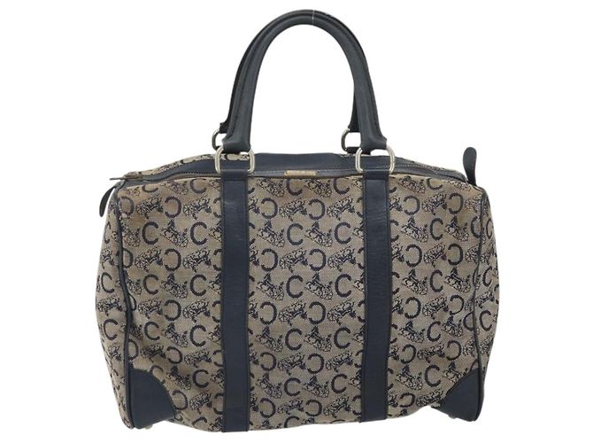 Céline Borsa a mano in tela Macadam C di CELINE, blu navy e oro, autentica, riferimento bs33286 D'oro - vista 13