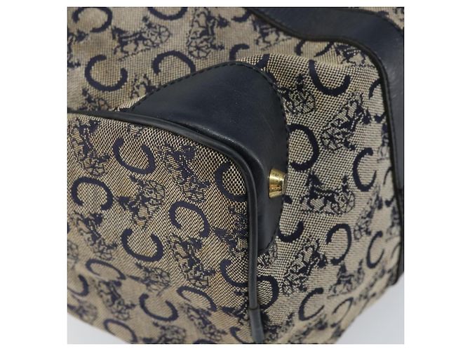 Céline Borsa a mano in tela Macadam C di CELINE, blu navy e oro, autentica, riferimento bs33286 D'oro - vista 15