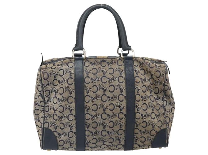 Céline Borsa a mano in tela Macadam C di CELINE, blu navy e oro, autentica, riferimento bs33286 D'oro - vista 2