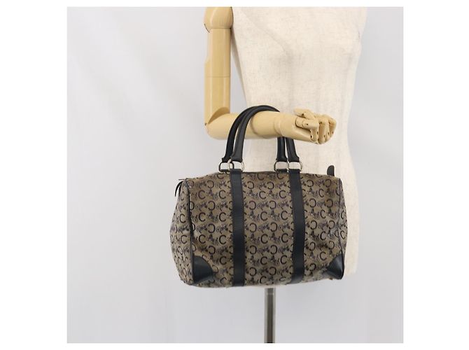 Céline Borsa a mano in tela Macadam C di CELINE, blu navy e oro, autentica, riferimento bs33286 D'oro - vista 21