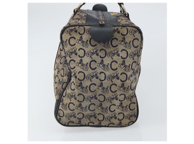 Céline Borsa a mano in tela Macadam C di CELINE, blu navy e oro, autentica, riferimento bs33286 D'oro - vista 3