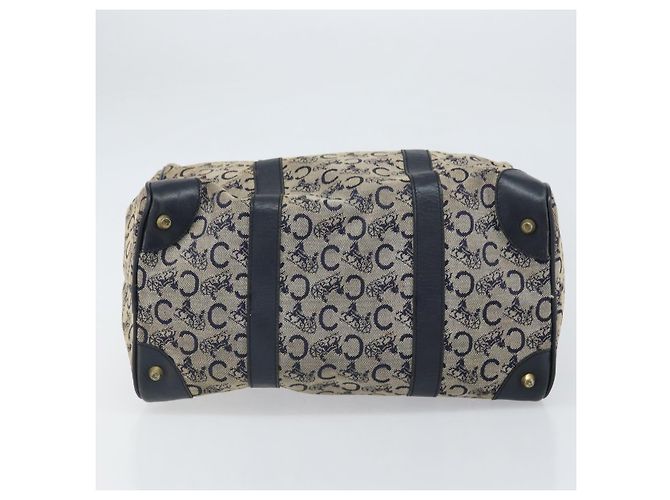 Céline Borsa a mano in tela Macadam C di CELINE, blu navy e oro, autentica, riferimento bs33286 D'oro - vista 5