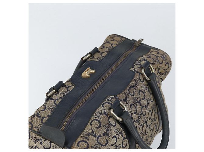 Céline Borsa a mano in tela Macadam C di CELINE, blu navy e oro, autentica, riferimento bs33286 D'oro - vista 6