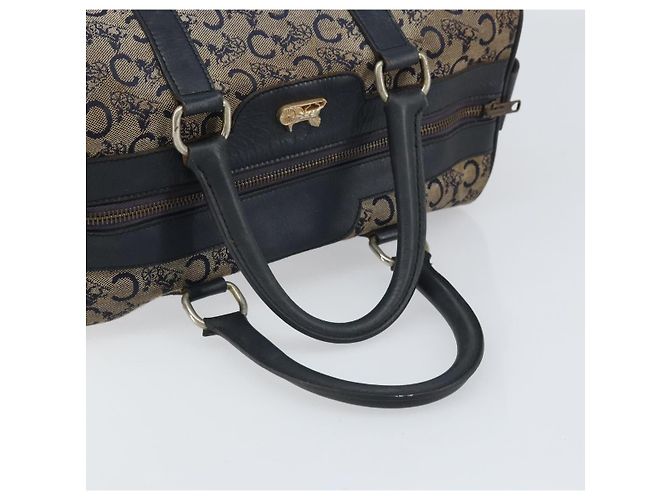 Céline Borsa a mano in tela Macadam C di CELINE, blu navy e oro, autentica, riferimento bs33286 D'oro - vista 7