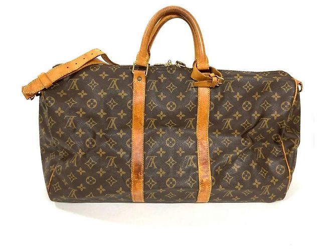 Borsa Boston Keepall 50 Louis Vuitton Monogramma - vista 3