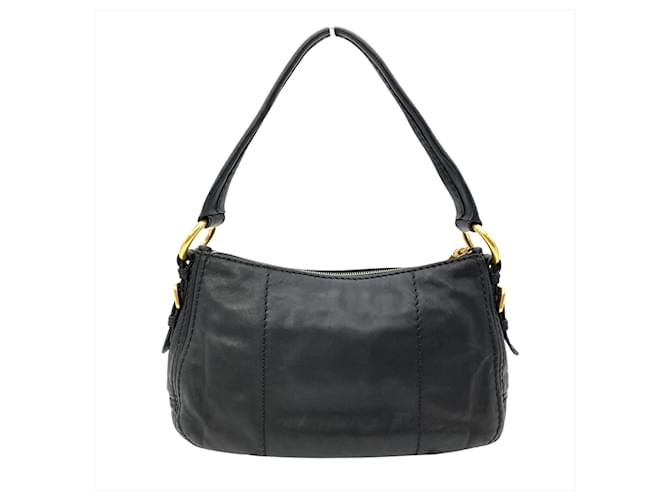 Prada Ein-Schulter-Ledertasche Schwarz - Ansicht 2