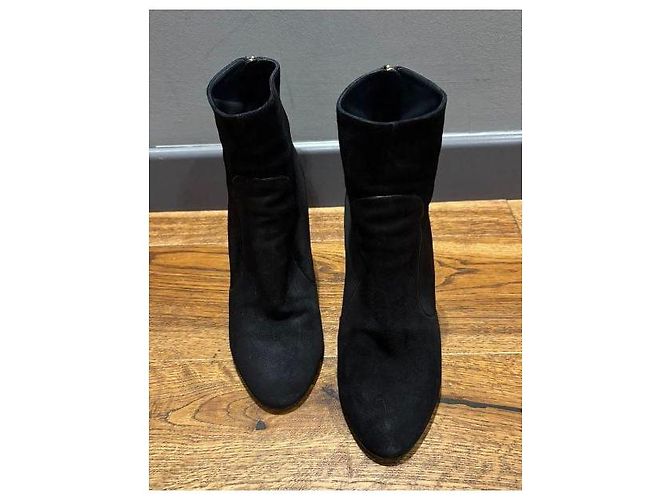 Stivaletti in suede nero Louis Vuitton 39,5 - vista 11