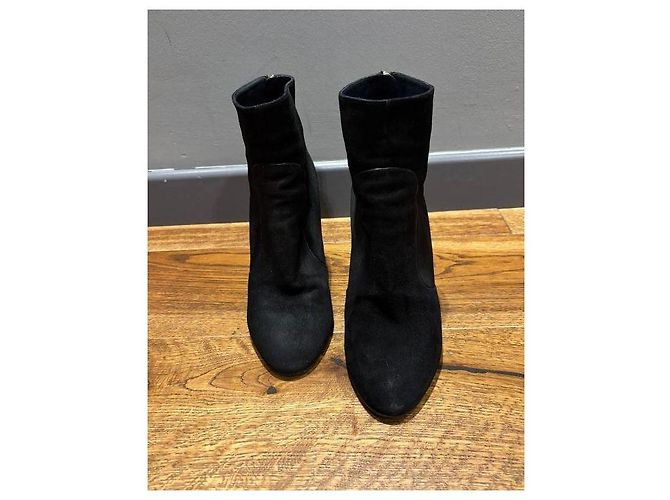 Stivaletti in suede nero Louis Vuitton 39,5 - vista 2