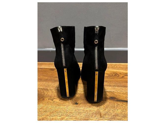 Stivaletti in suede nero Louis Vuitton 39,5 - vista 7
