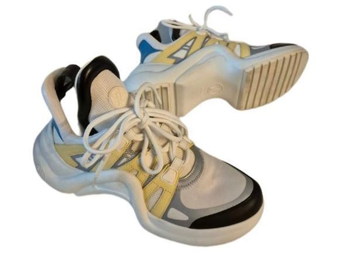 Sneakers Archlight Louis Vuitton Nero Bianco Blu Grigio Giallo - vista 5