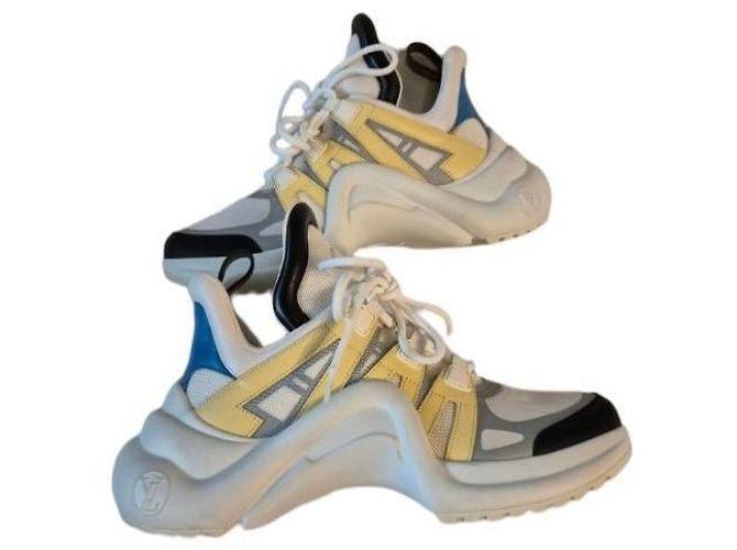 Sneakers Archlight Louis Vuitton Nero Bianco Blu Grigio Giallo - vista 9