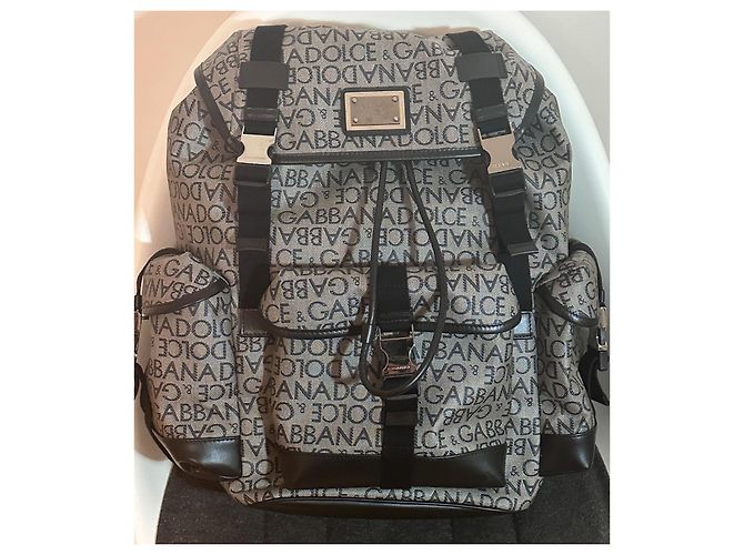 Dolce & Gabbana Zaino in jacquard D&G Nero - vista 2