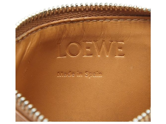 Tarjetero Anagram Loewe en cuero beige camello - vista 7