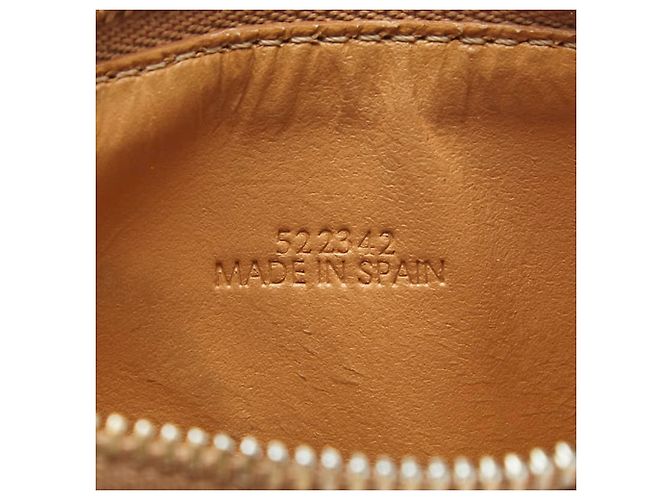 Tarjetero Anagram Loewe en cuero beige camello - vista 8