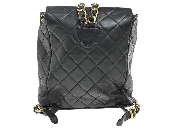 Chanel Duma Drawstring Pelle Trapuntata Small Nero - vista 2