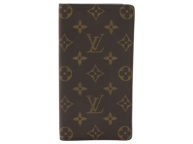 Carteira Longa Bi-fold Porta Cartão de Crédito Monograma Louis Vuitton Marrom - vista 2