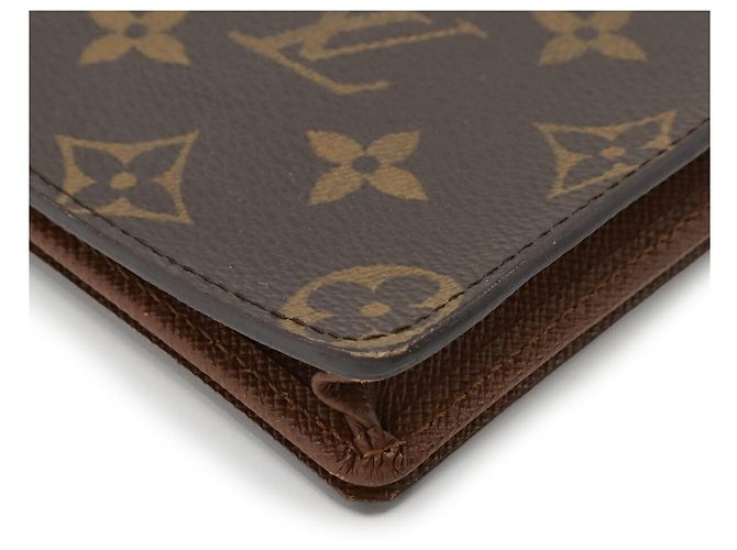 Carteira Longa Bi-fold Porta Cartão de Crédito Monograma Louis Vuitton Marrom - vista 4