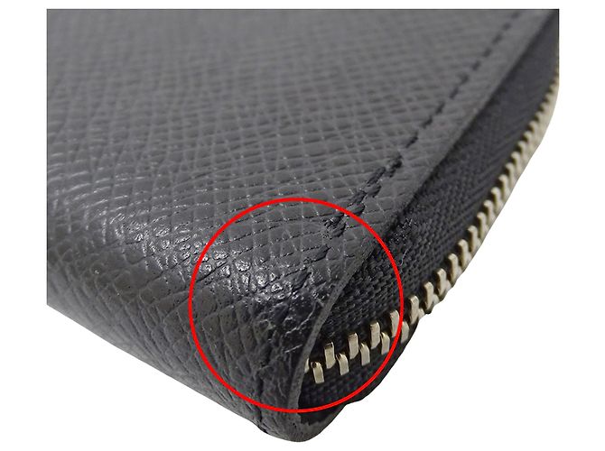 Portafoglio Zippy in Taiga Louis Vuitton Grigio - vista 7