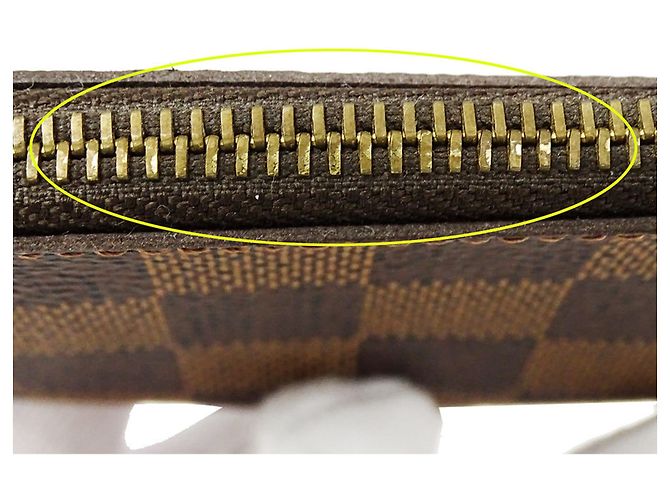 Monedero de lona Damier Louis Vuitton Castaño - vista 7