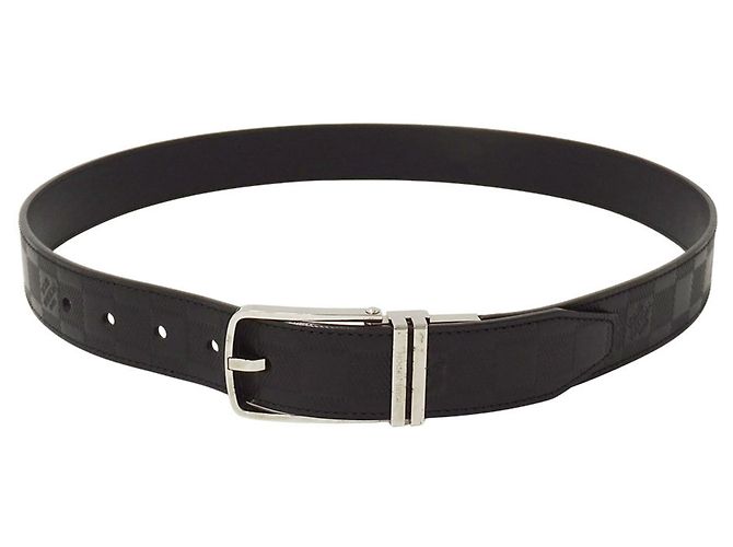 Cintura Boston Santur Damier Infini da uomo Louis Vuitton Nero - vista 3