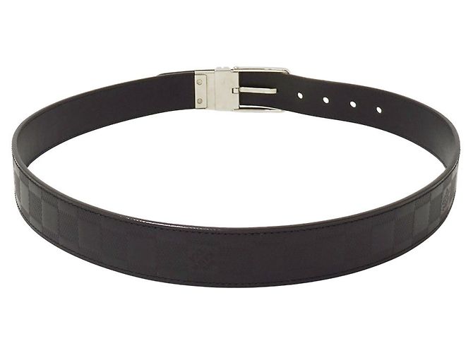 Cintura Boston Santur Damier Infini da uomo Louis Vuitton Nero - vista 4