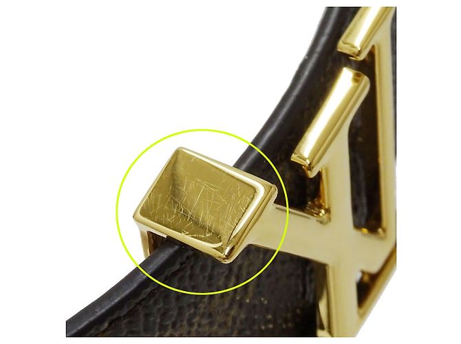 Cinturón de lona Monogram reversible para mujer Louis Vuitton Castaño - vista 7